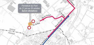 Fermeture du pont de Certoux pour travaux pendant 4 mois dès le 21 juin 2021