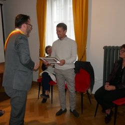 Cérémonie de remise du Mérite communal 2023 à Olivier Cheyroux